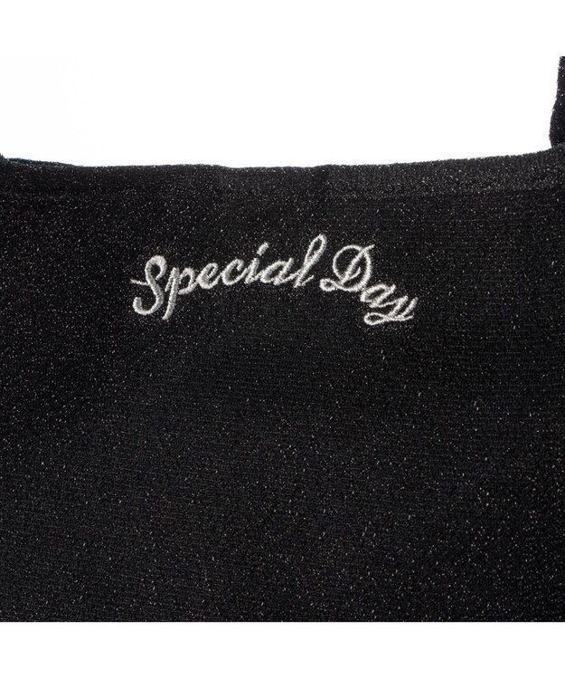 UNBILLION カシュカシュ cachecache / ラメワンポイント刺繍トート ブラック