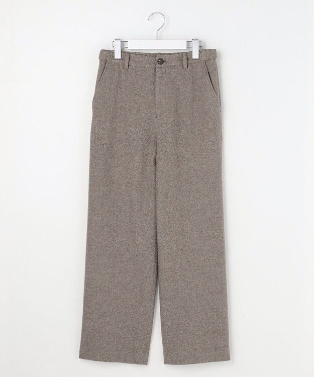 J.PRESS LADIES シルクネップツイード スレート パンツ モカ系