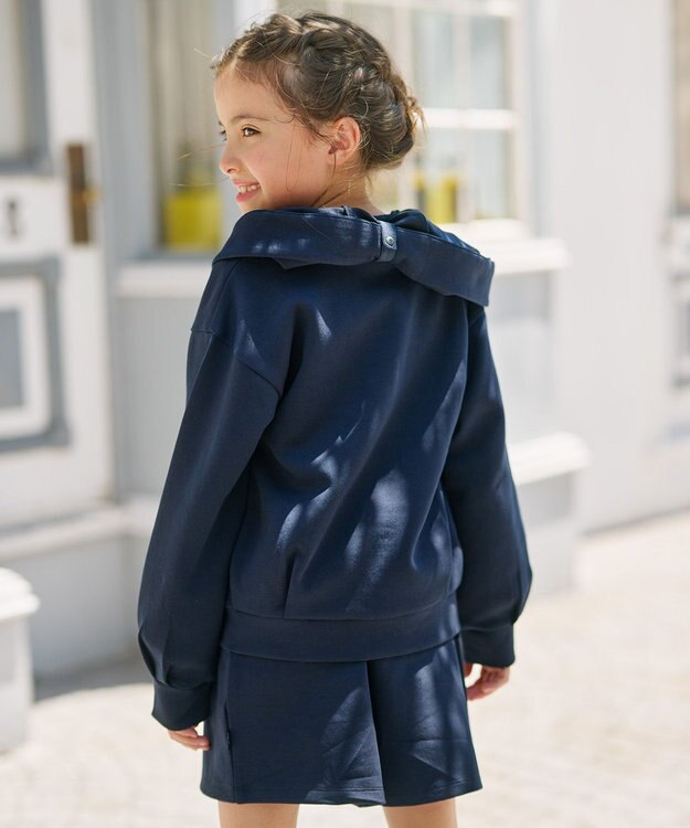 組曲 KIDS 【110-140㎝】ダンボールニット パーカー ネイビー系