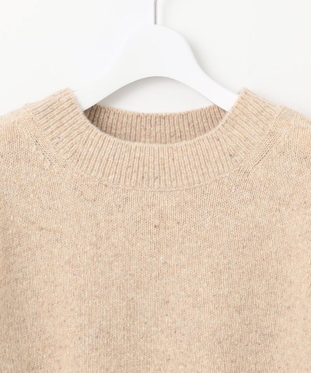 J.PRESS LADIES 【WEB限定・洗える】WOOLY NEP クルーネックニット ベージュ系