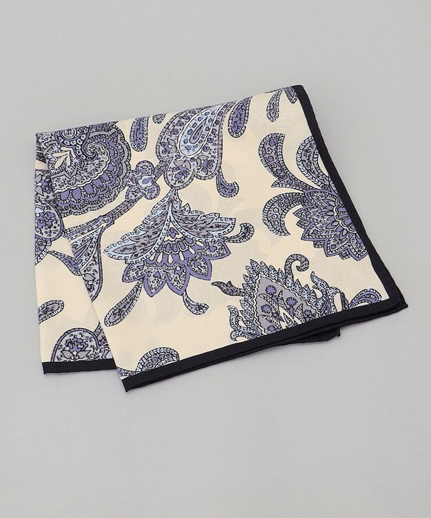 GOTAIRIKU 日本製【シルク100％】シーズナルチーフ ネイビー系4