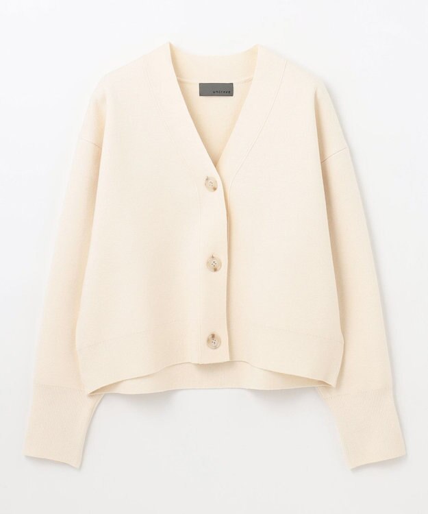 uncrave 【選べるレングス】ウールナイロン ジャガード ニット カーディガン（uncrave STANDARD） エクリュ