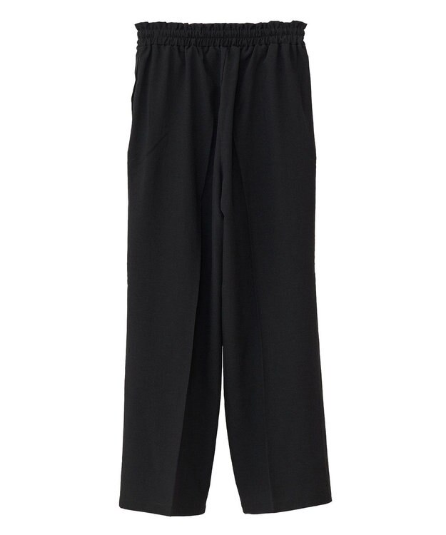 Green Parks 麻調合繊イージーパンツ Black