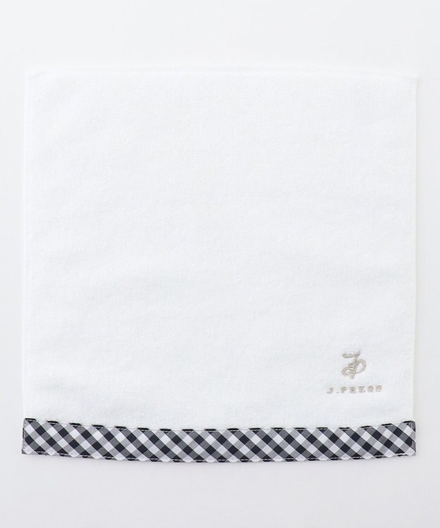 J.PRESS LADIES 【LIBERTY】【エステネージュ】 タオルハンカチ ホワイト×ギンガム系