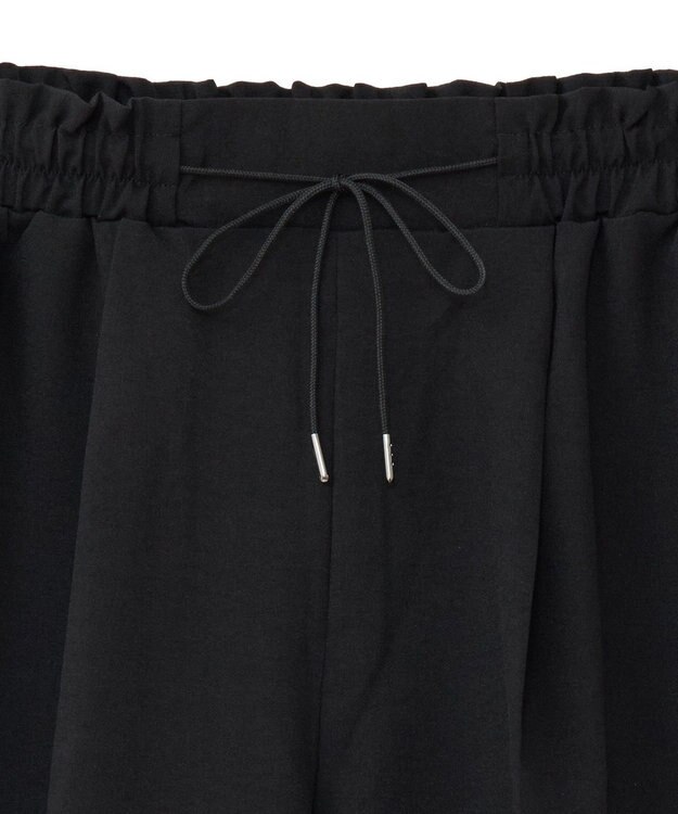 Green Parks 麻調合繊イージーパンツ Black