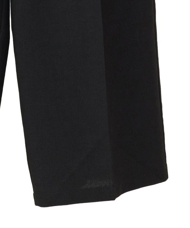 Green Parks 麻調合繊イージーパンツ Black