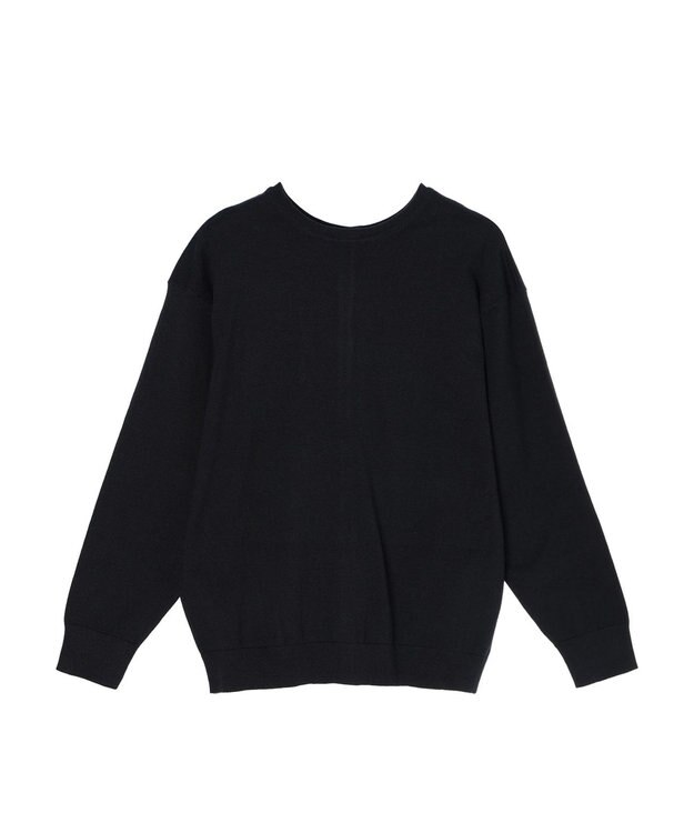 CRAFT STANDARD BOUTIQUE ２ＷＡＹクルーネックニットカーディガン Black