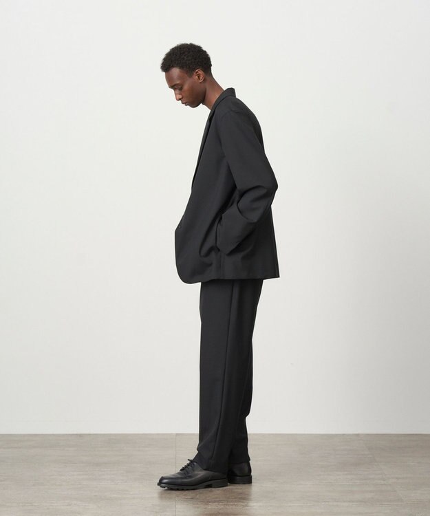 ATON WOOL TROPICAL | ルーズフィットパンツ - UNISEX BLACK