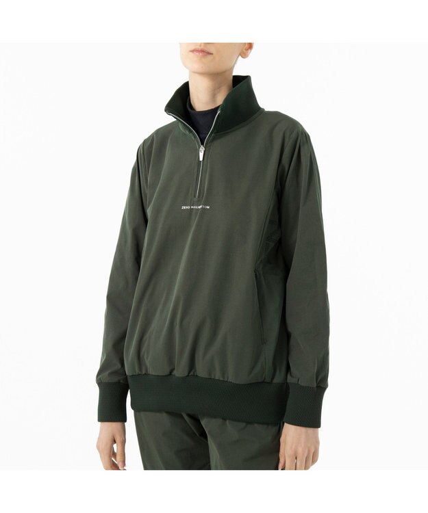 ZERO HALLIBURTON 【撥水・UVケア】 ハーフジップ ライトジャケット ZHG-W5A1a 85131 カーキ