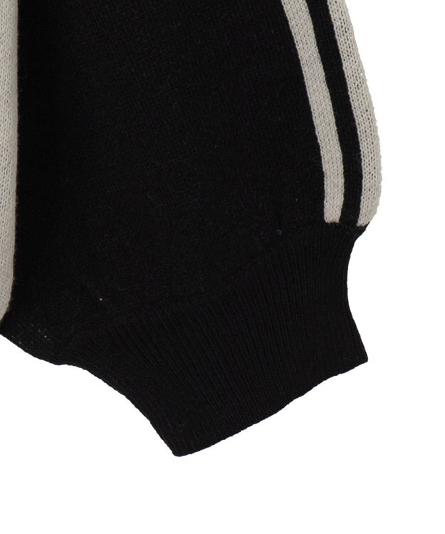 WEGO ゲームグラフィックラグランジャガードニット ブラック