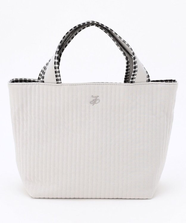 J.PRESS LADIES 【WEB限定カラーあり・リバーシブル】キルティング ミニトートバッグ 【WEB限定】グレー系