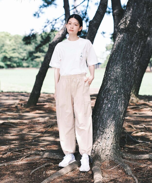 SHARE PARK LADIES 【撥水・UVカット・ストレッチ・軽量 】ナイロンカーゴパンツ（Mサイズ） ベージュ系