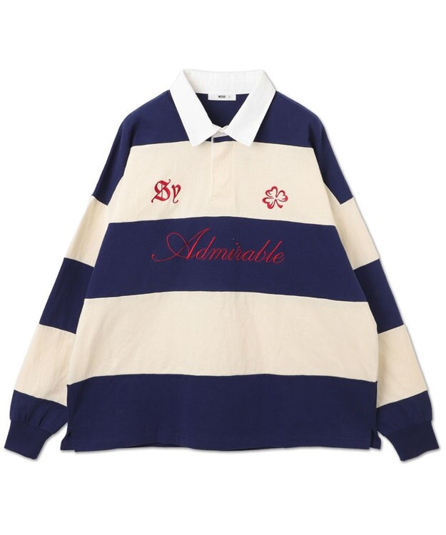 WEGO グラフィックラガーシャツ オフホワイト