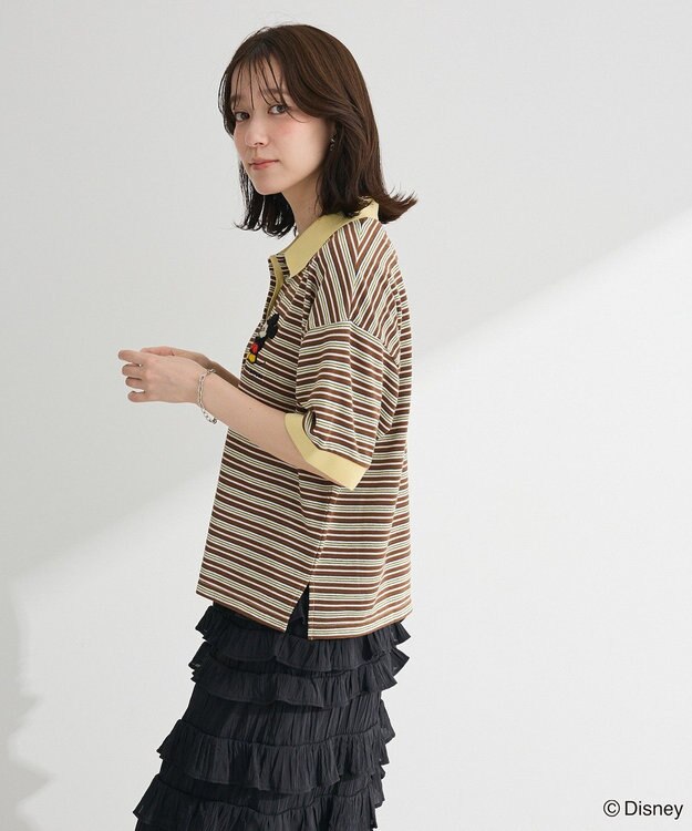 Green Parks Ｍｉｃｋｅｙ　ｆｒｉｅｎｄ　／　ワンポイントショートポロ Border