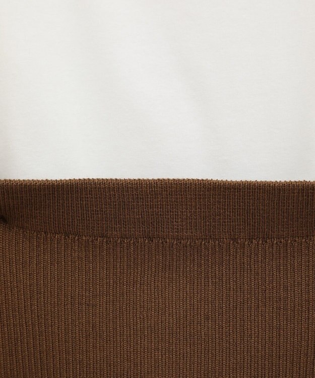 earth music&ecology ＳＥＴ２点コンパクトＴＥＥ＋マルチｗａｙニットビスチ Brown