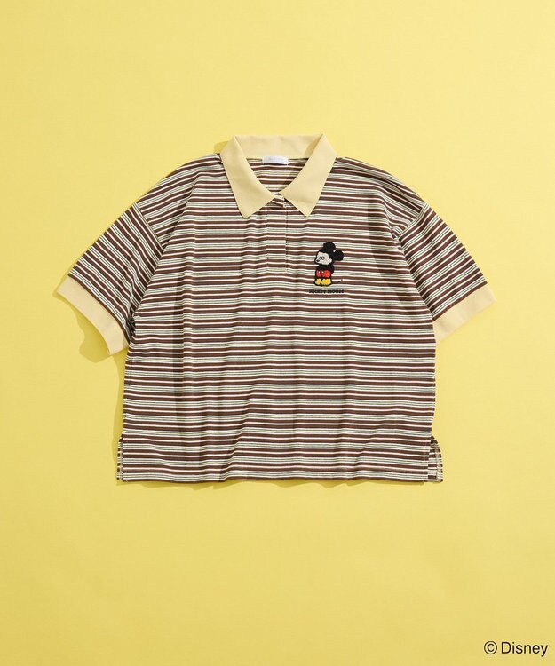 Green Parks Ｍｉｃｋｅｙ　ｆｒｉｅｎｄ　／　ワンポイントショートポロ Border