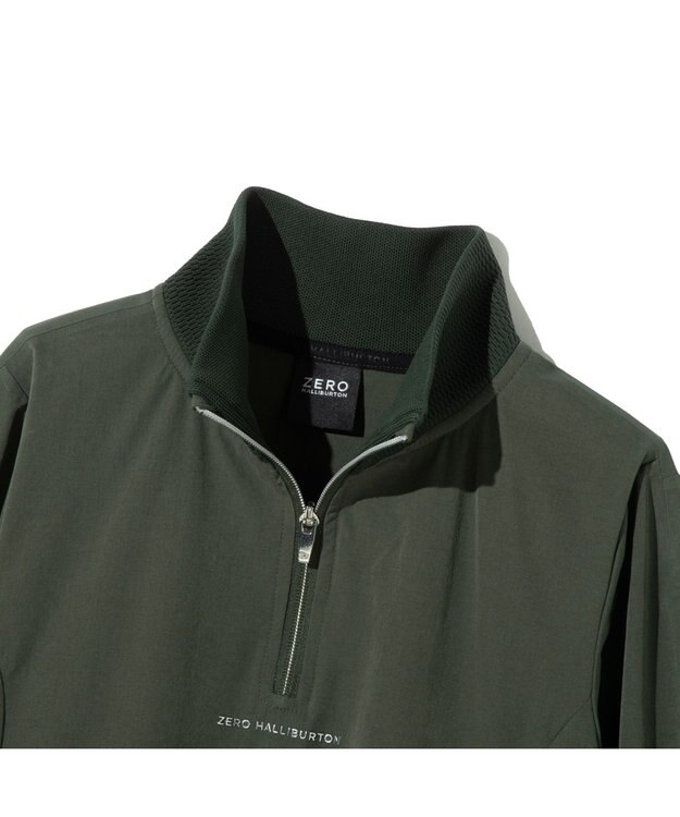 ZERO HALLIBURTON 【撥水・UVケア】 ハーフジップ ライトジャケット ZHG-W5A1a 85131 カーキ