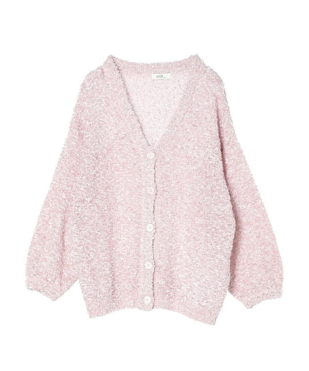 earth music&ecology ぽこぽこヤーンカーディガン Light Pink
