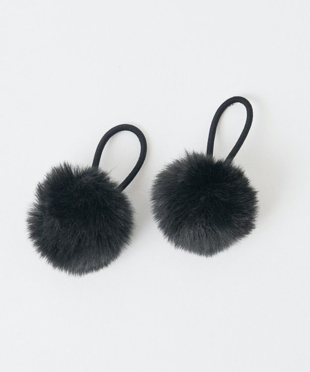 WEGO L2Pポンポンヘアゴム ブラック