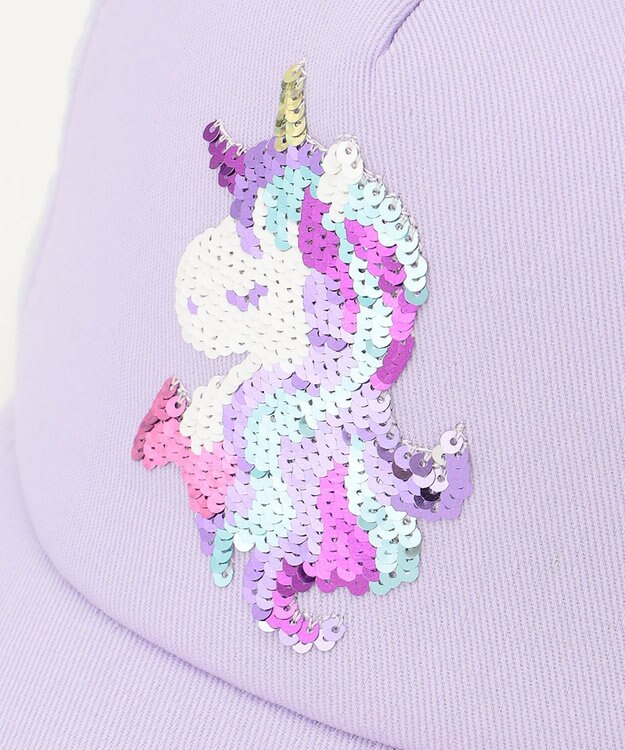 ANY KIDS ミラクルスパンコールメッシュキャップ ラベンダー×ユニコーン