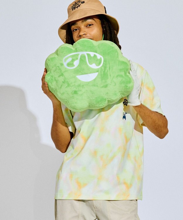 PW CIRCULUS 【吸水速乾 / UV遮蔽率99.5%  UVカット / ストレッチ】【MEN】タイダイ柄モックネックT ゴルフ イエロー系5