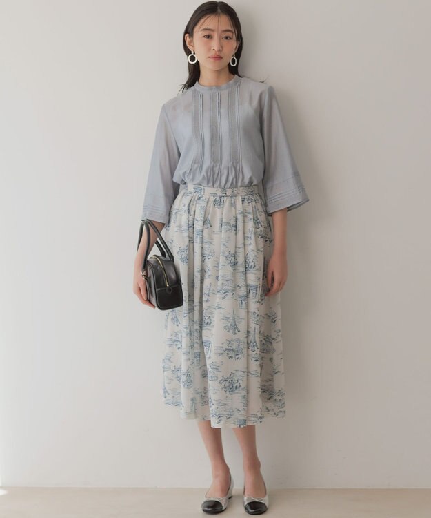 組曲 【先行予約】クラウドローン ブラウス ブルーグレー系