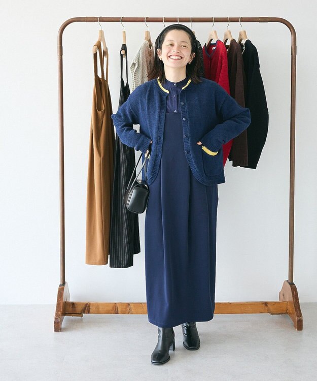 CRAFT STANDARD BOUTIQUE キナリノコラボ/タックジャンパースカート/24AW Navy