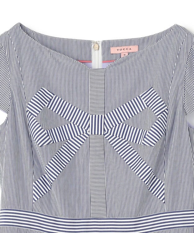 TOCCA 【洗える】STRIPE PARTY ドレス ブルー系5