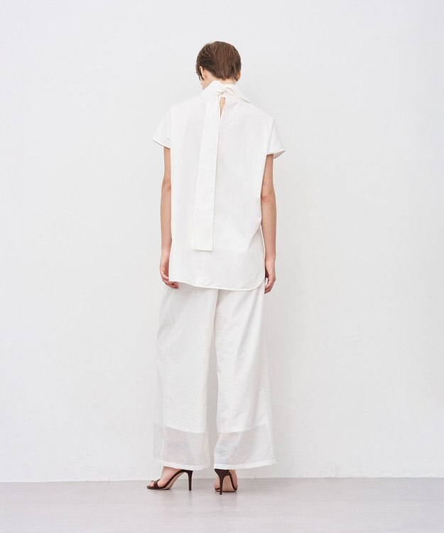 uncrave ブロードクロス ボウタイブラウス オフ