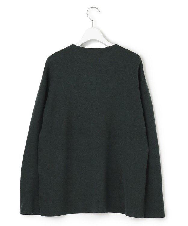 23区 ウールブレンド ラインパール プルオーバー ダークグリーン系