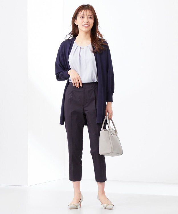 ANY SIS S 【洗える】ドルマンスリーブロング カーディガン ネイビー