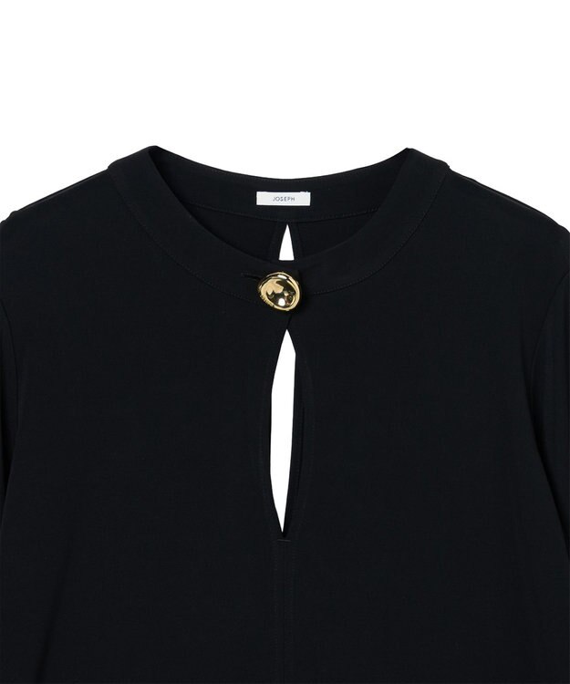 JOSEPH フルイドジャージー　ブラウス Black