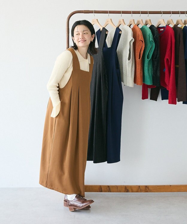 CRAFT STANDARD BOUTIQUE キナリノコラボ/タックジャンパースカート/24AW Mocha