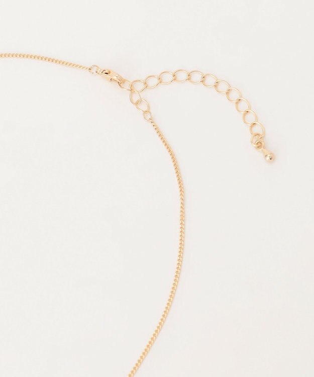 ANY メタルモチーフ ダブルリングネックレス ブラウン