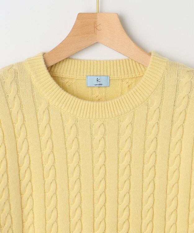 組曲 カシミヤブレンドバルキーケーブル ニット イエロー系