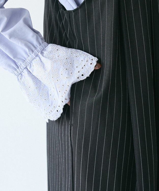 CRAFT STANDARD BOUTIQUE キナリノコラボ/タックジャンパースカート/24AW Stripe Black