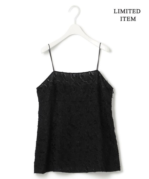 ICB 【WEB限定】 ハンドトゥースジャガード キャミブラウス ブラック系