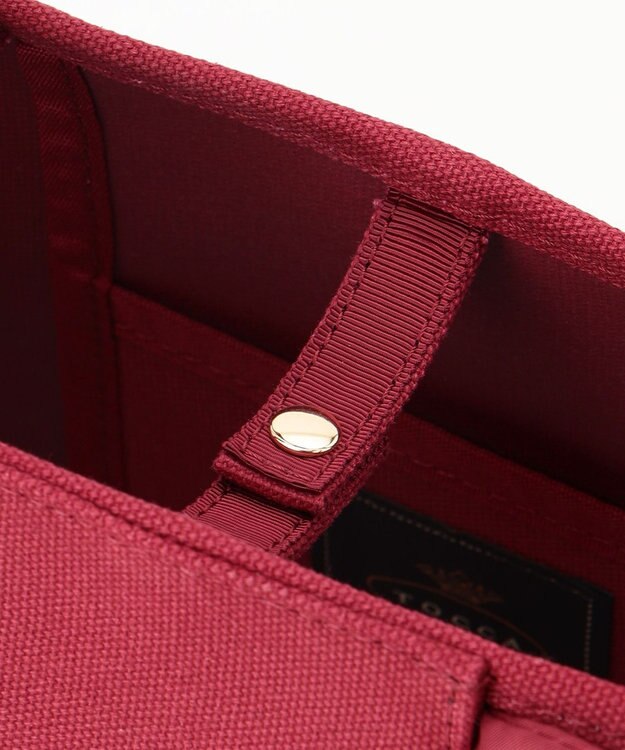 TOCCA 【A4サイズ対応】RIBBON FRILL CANVASTOTE キャンバストートバッグ ボルドー系