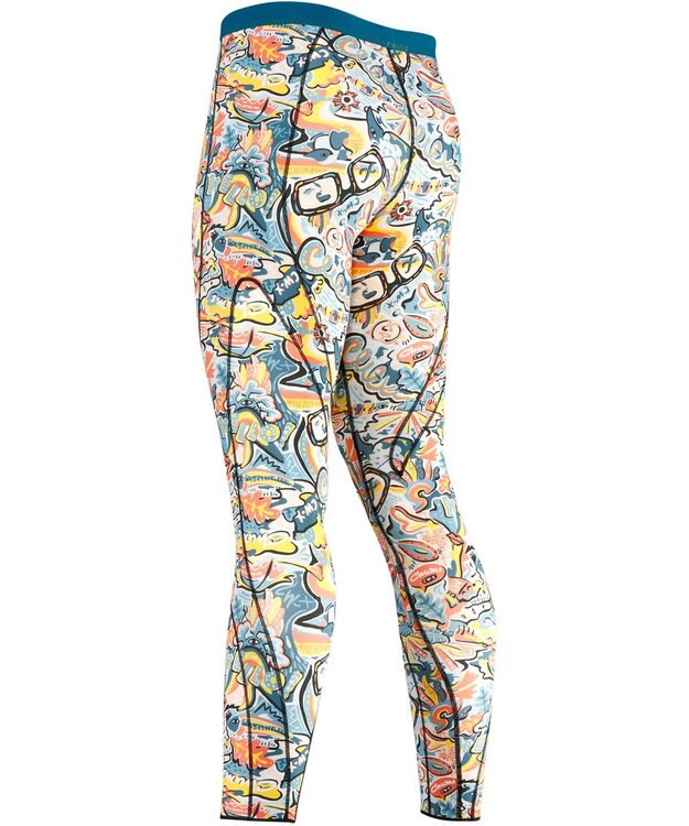 CW-X 【MEN】 CW-X 【CHUMS (チャムス)コラボ】 メンズスポーツタイツ ひざの負荷・運動時の筋肉の疲労を軽減 ロング丈 ジョギング ウォーキング メンズ LNO310 /ワコール ターコイズ