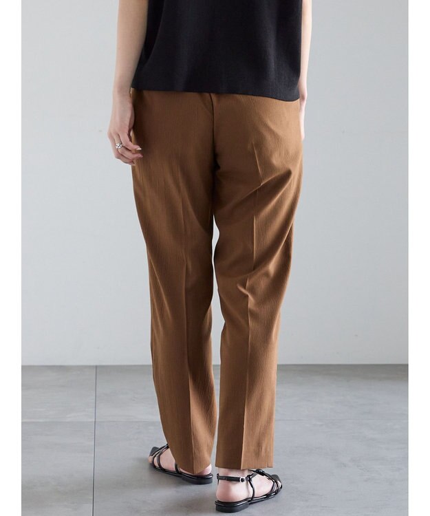 Te chichi メタル釦楊柳テーパードパンツ ブラウン