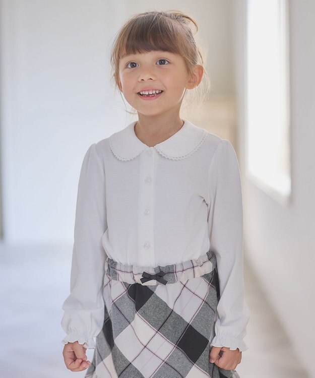 ANY KIDS 襟付き インナー ブラウス ホワイト