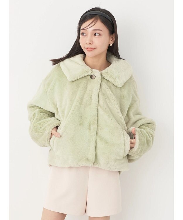 earth music&ecology ファーブルゾン Light Green