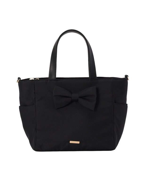 Maison de FLEUR 撥水加工２Ｗａｙトートバッグ Black