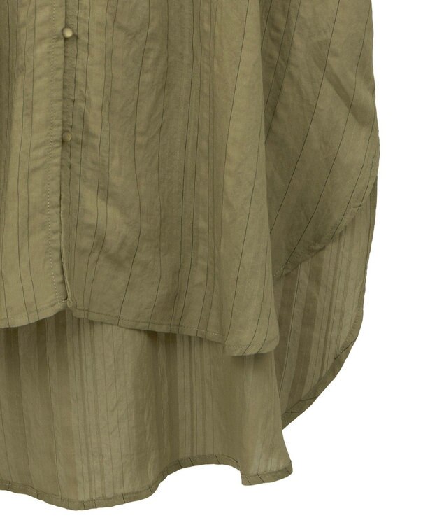 Green Parks ドロストネックフレンチスリーブブラウス Khaki