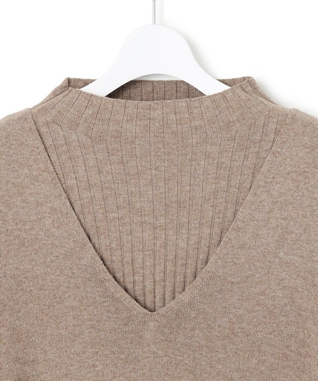 23区 L 【洗える】レイヤードニットツイン ワンピース ブラウン系