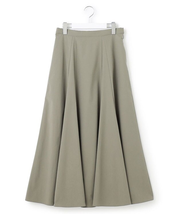 23区 【洗える】ストレッチタイプライター フレア スカート ライトカーキ系