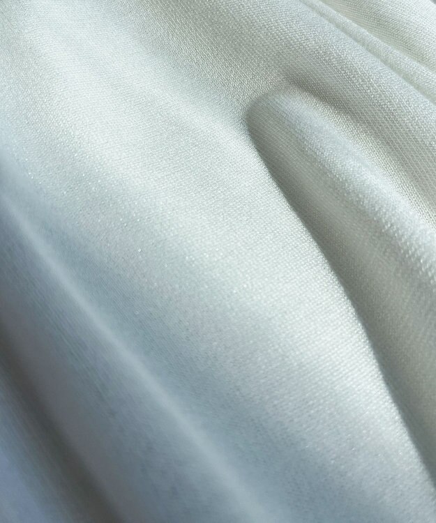 23区 シャイニーシアーニット ジップアップ パーカー ホワイト系