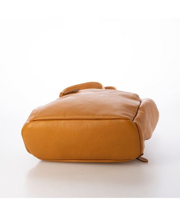 UNBILLION ペルケ perche / ダブルジッパー牛革バックパック キャメル