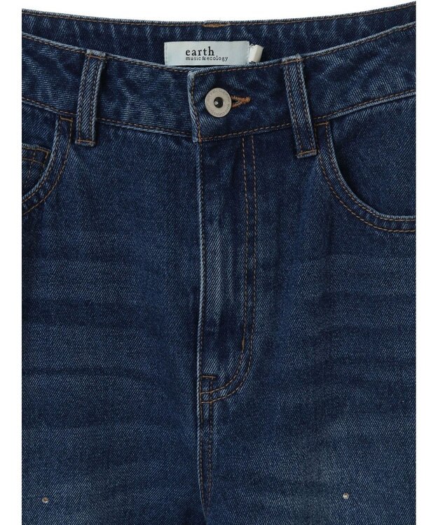 earth music&ecology ラインストーンフレアデニムパンツ Medium Indigo