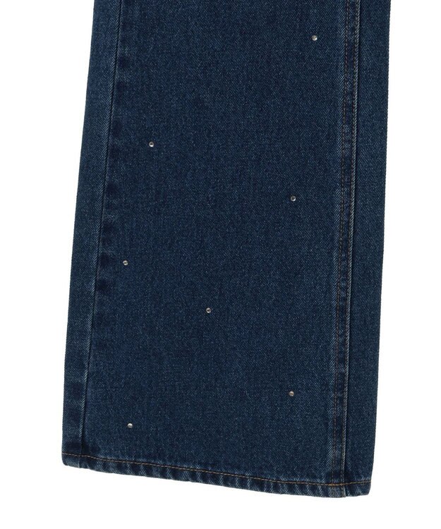 earth music&ecology ラインストーンフレアデニムパンツ Medium Indigo